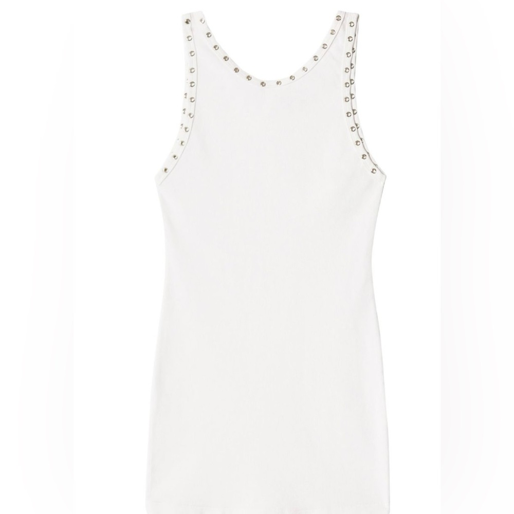 NWT RE/DONE Eyelet Embellished Ribbed Dress - SMALL